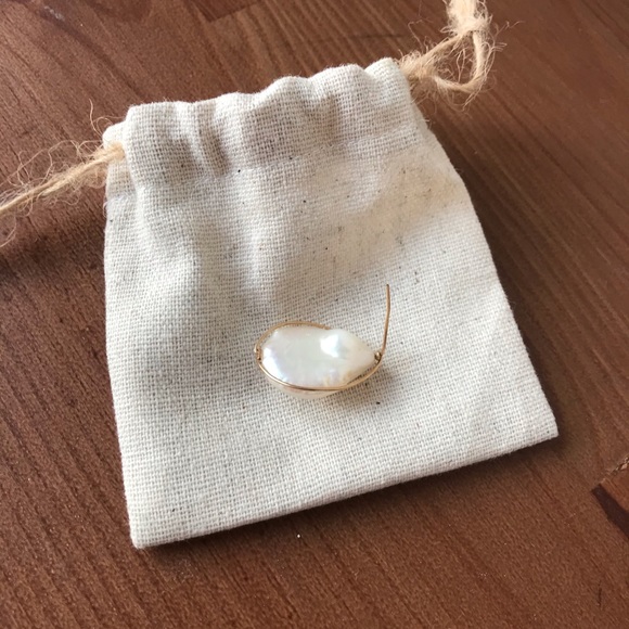 Natural pearl earring，single - Picture 4 of 4